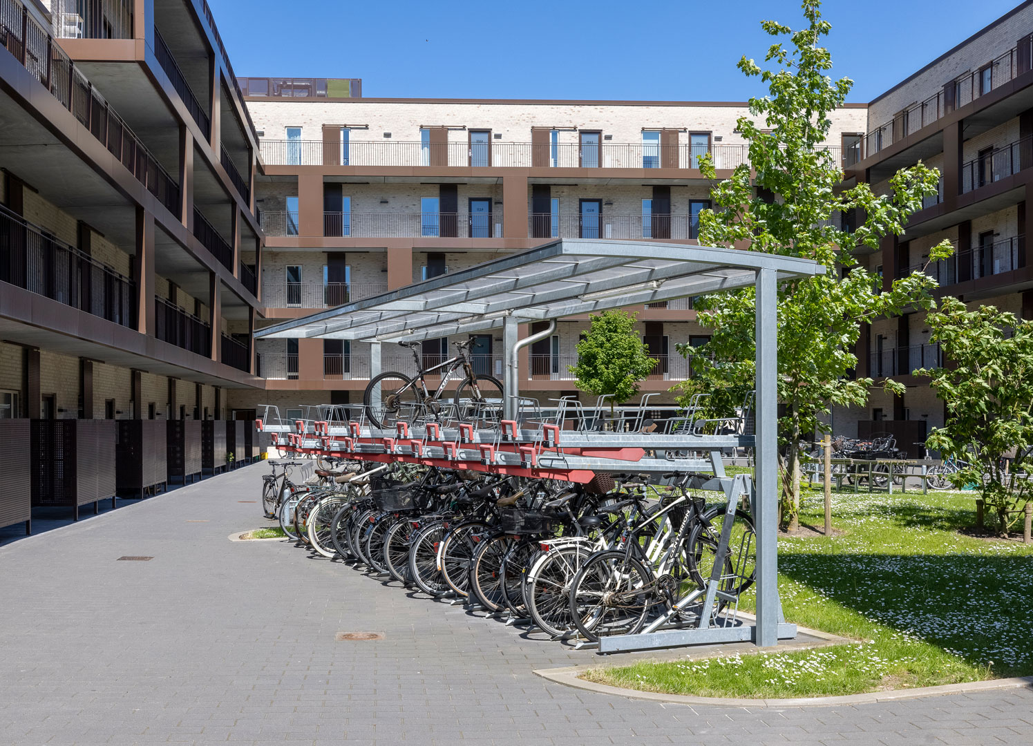 Two tier bike rack